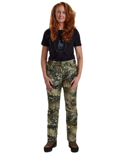 Realtree Excape coloured Deerhunter Lady Excape Winter Trousers on white background #colour_realtree-excape