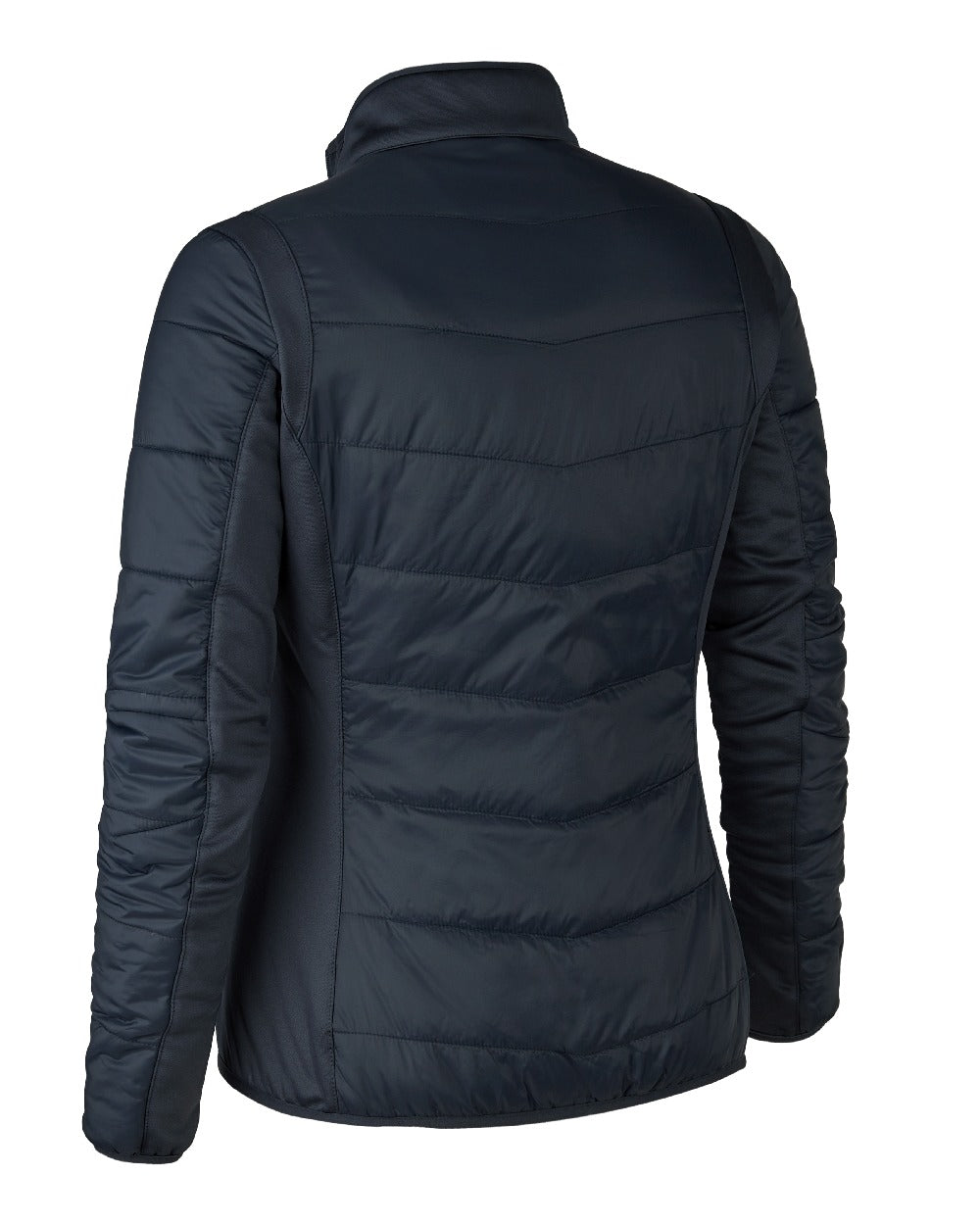 Dark Blue coloured Deerhunter Lady Heat Padded Jacket on white background #colour_dark-blue