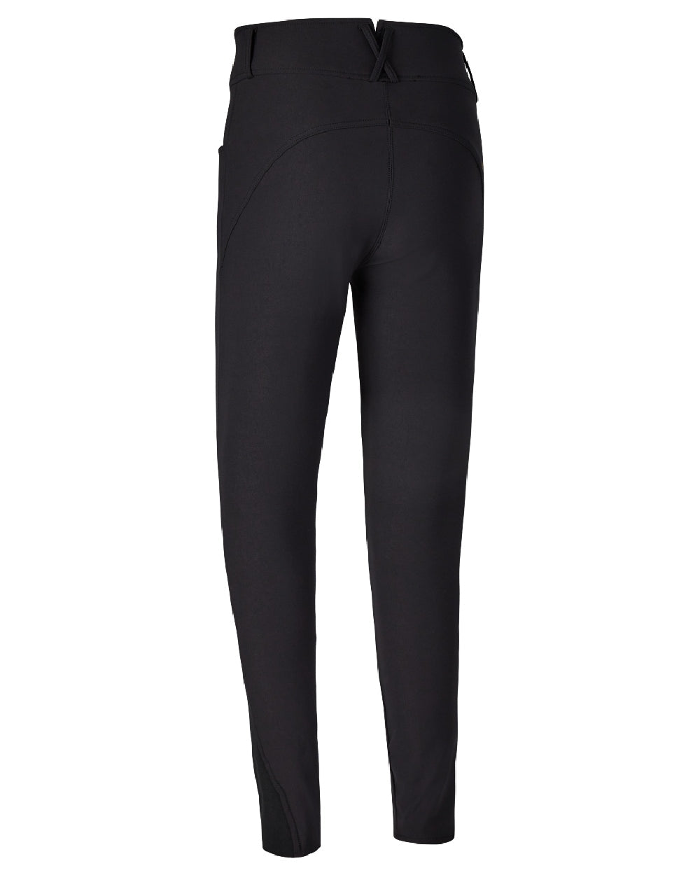 Black coloured Deerhunter Lady Hunting Tights on white background #colour_black