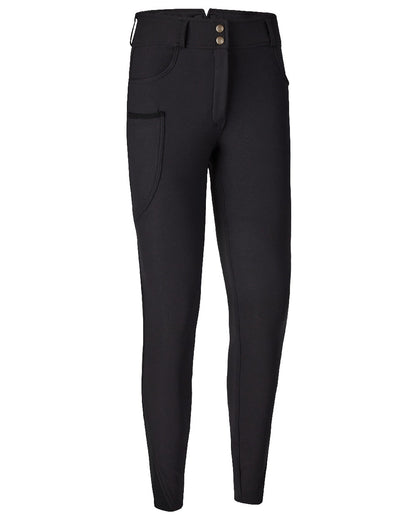 Black coloured Deerhunter Lady Hunting Tights on white background #colour_black