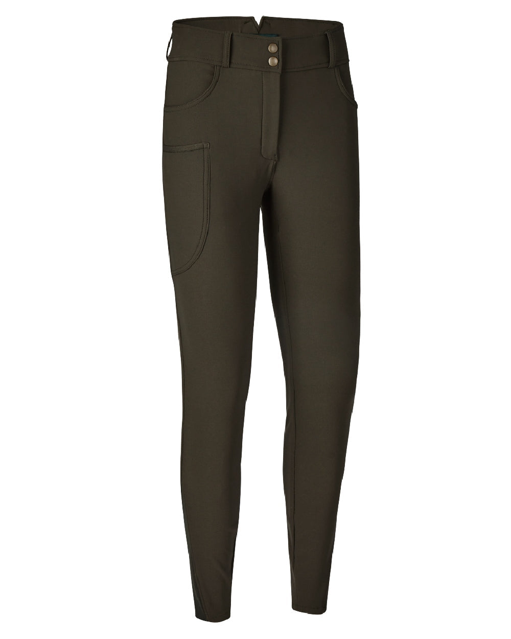 Palm Green coloured Deerhunter Lady Hunting Tights on white background #colour_palm-green