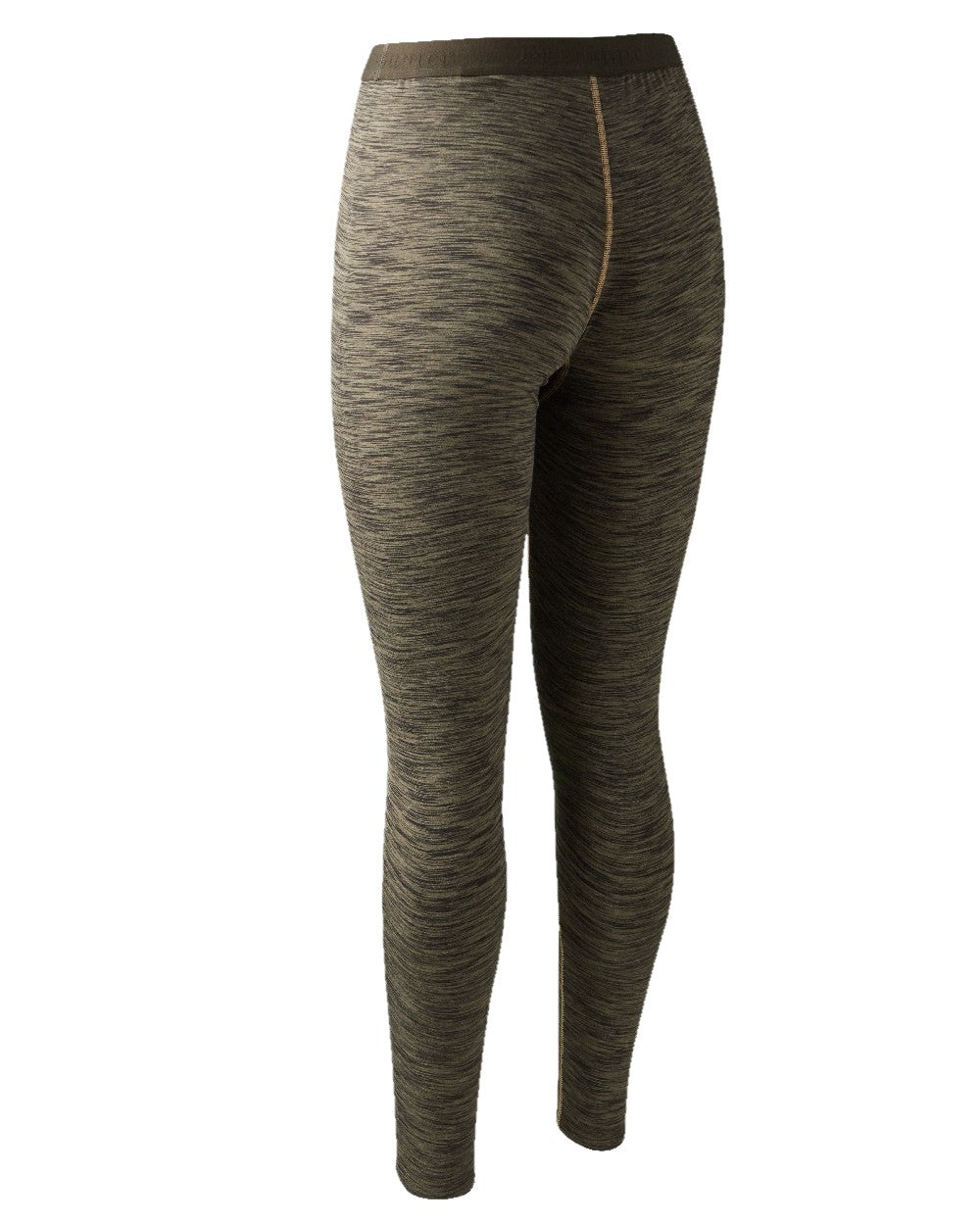 Brown Melange coloured Deerhunter Lady Insulated Leggings on white background #colour_brown-melange