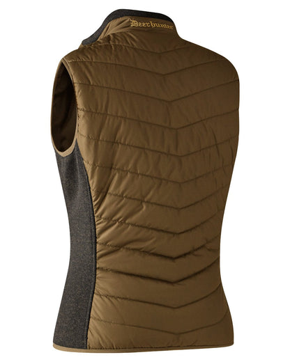Butternut coloured Deerhunter Lady Moor Padded Waistcoat on white background #colour_butternut