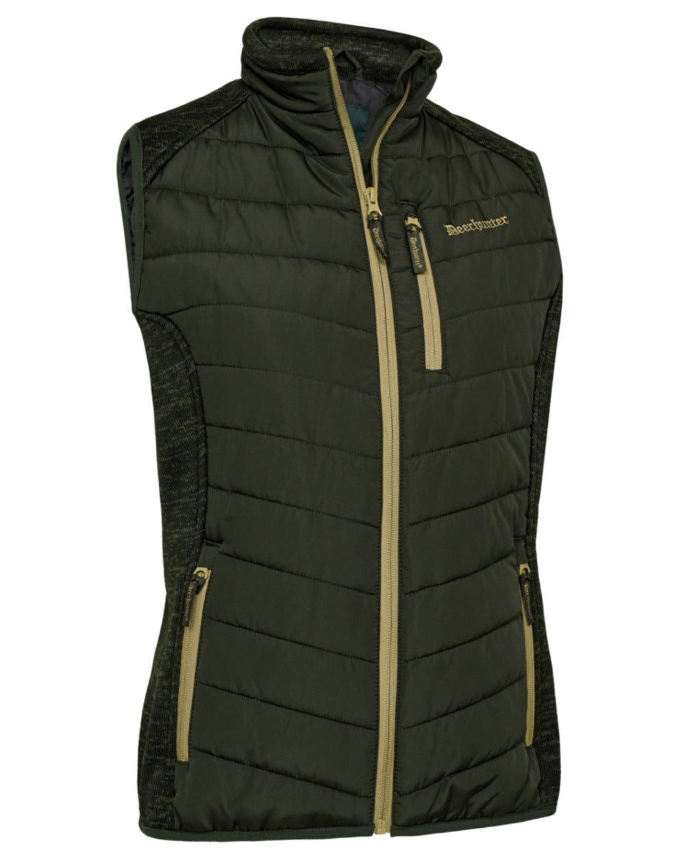 Forest Ember coloured Deerhunter Lady Moor Padded Waistcoat on white background #colour_forest-ember