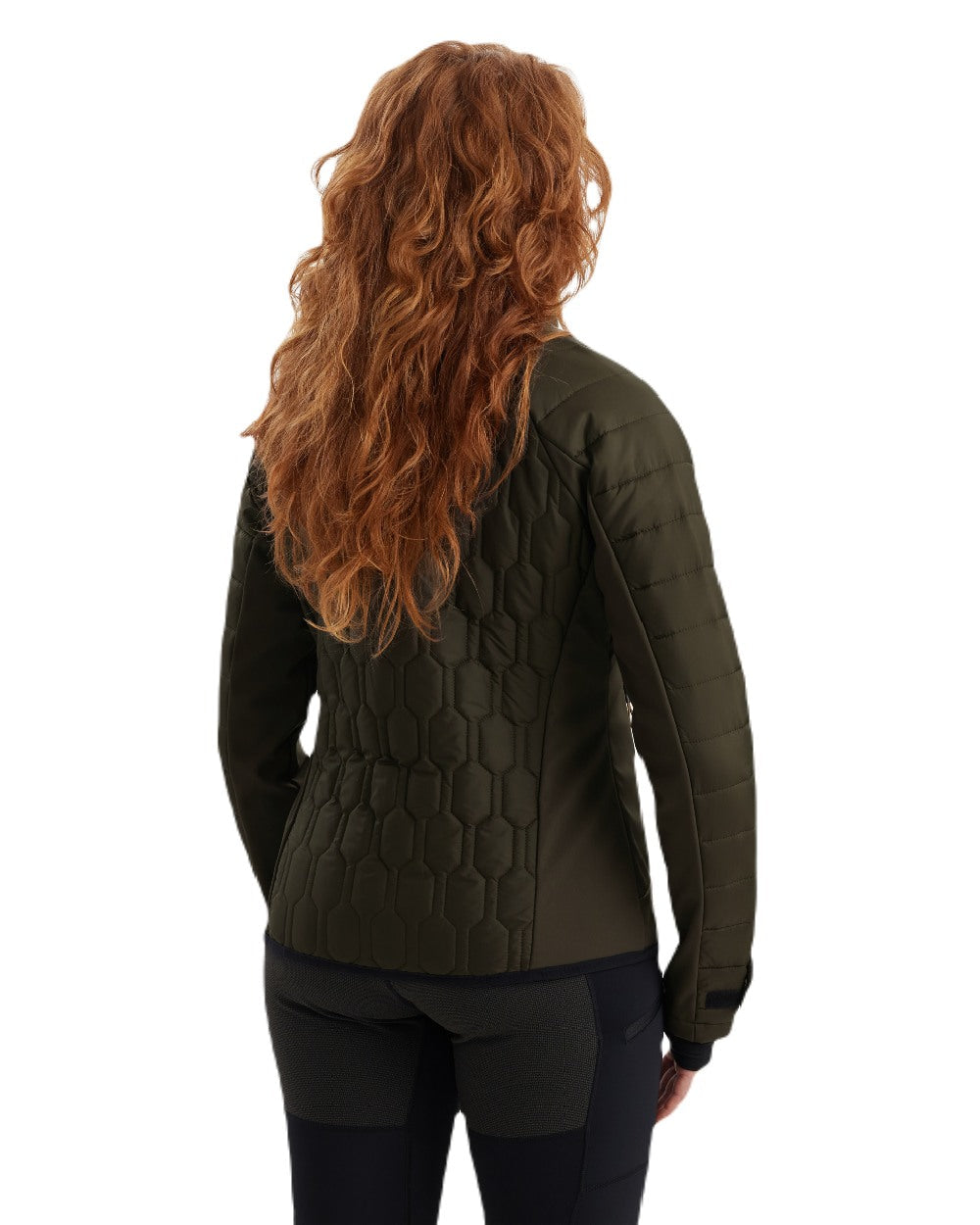 Forest Green coloured Deerhunter Lady Mossdale Quilted Jacket on white background #colour_forest-green