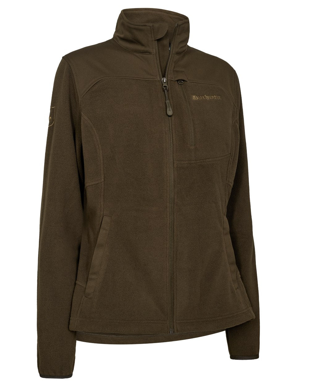 Art Green coloured Deerhunter Lady Muflon Pro Fleece Jacket on white background #colour_art-green