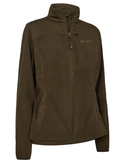 Art Green coloured Deerhunter Lady Muflon Pro Fleece Jacket on white background #colour_art-green