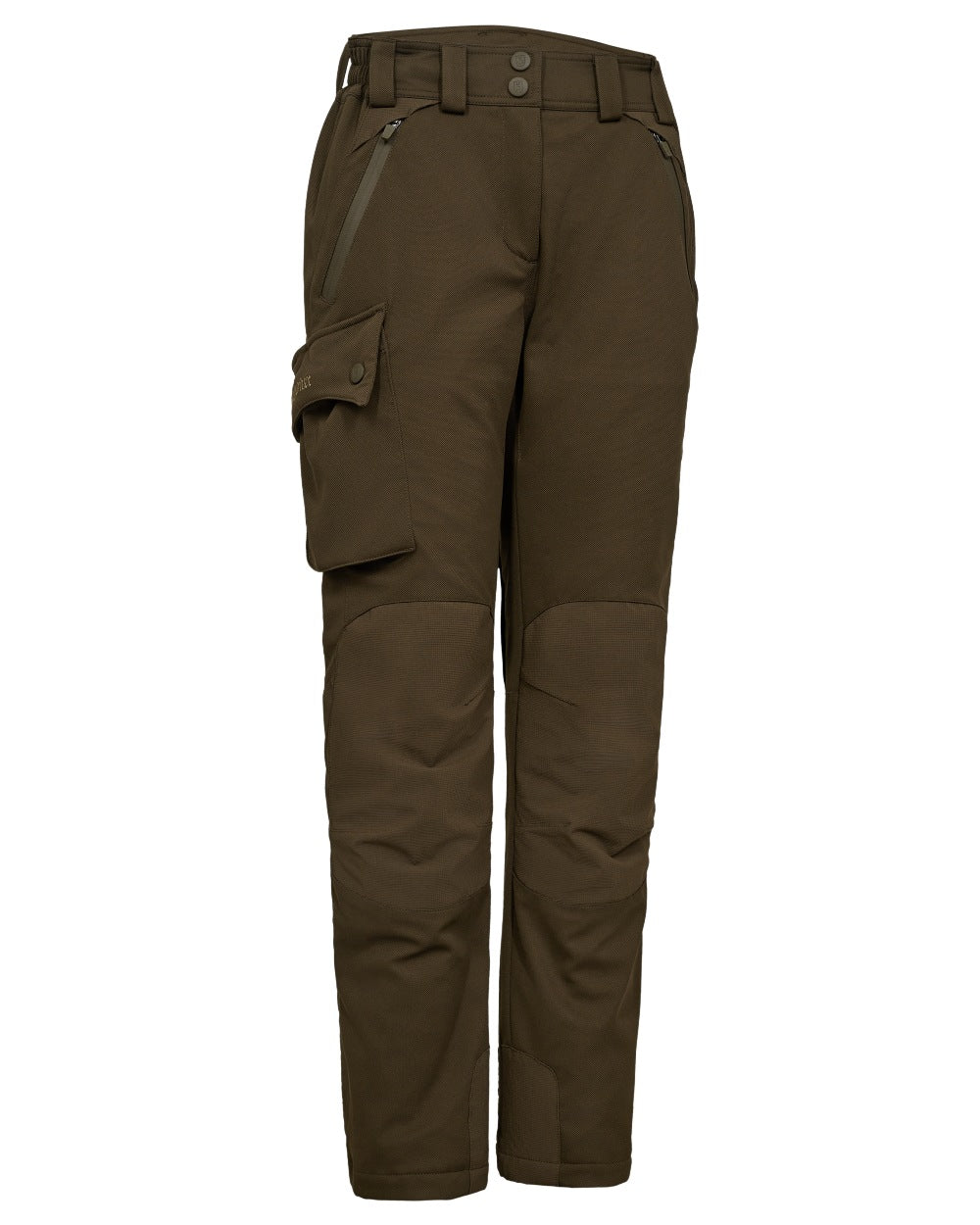 Art Green coloured Deerhunter Lady Muflon Pro Trousers on white background #colour_art-green