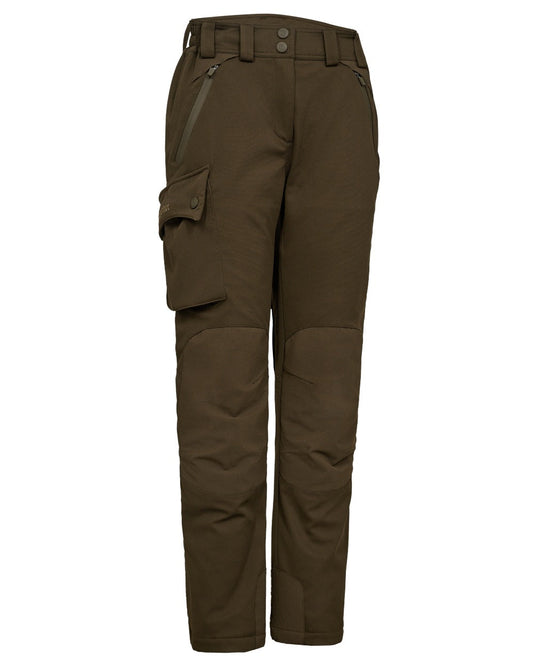 Art Green coloured Deerhunter Lady Muflon Pro Trousers on white background #colour_art-green