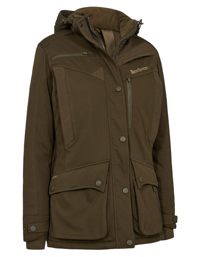 Art Green coloured Deerhunter Lady Muflon Pro Winter Jacket on white background #colour_art-green