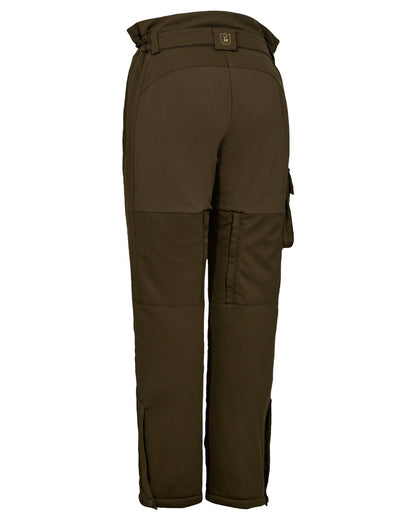 Art Green coloured Deerhunter Lady Muflon Pro Winter Trousers n white background #colour_art-green