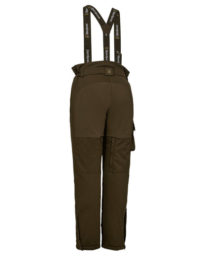 Art Green coloured Deerhunter Lady Muflon Pro Winter Trousers n white background #colour_art-green