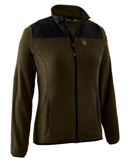 Chestnut Brown Coloured Deerhunter Lady Northward Fleece Jacket on white background #colour_chestnut-brown