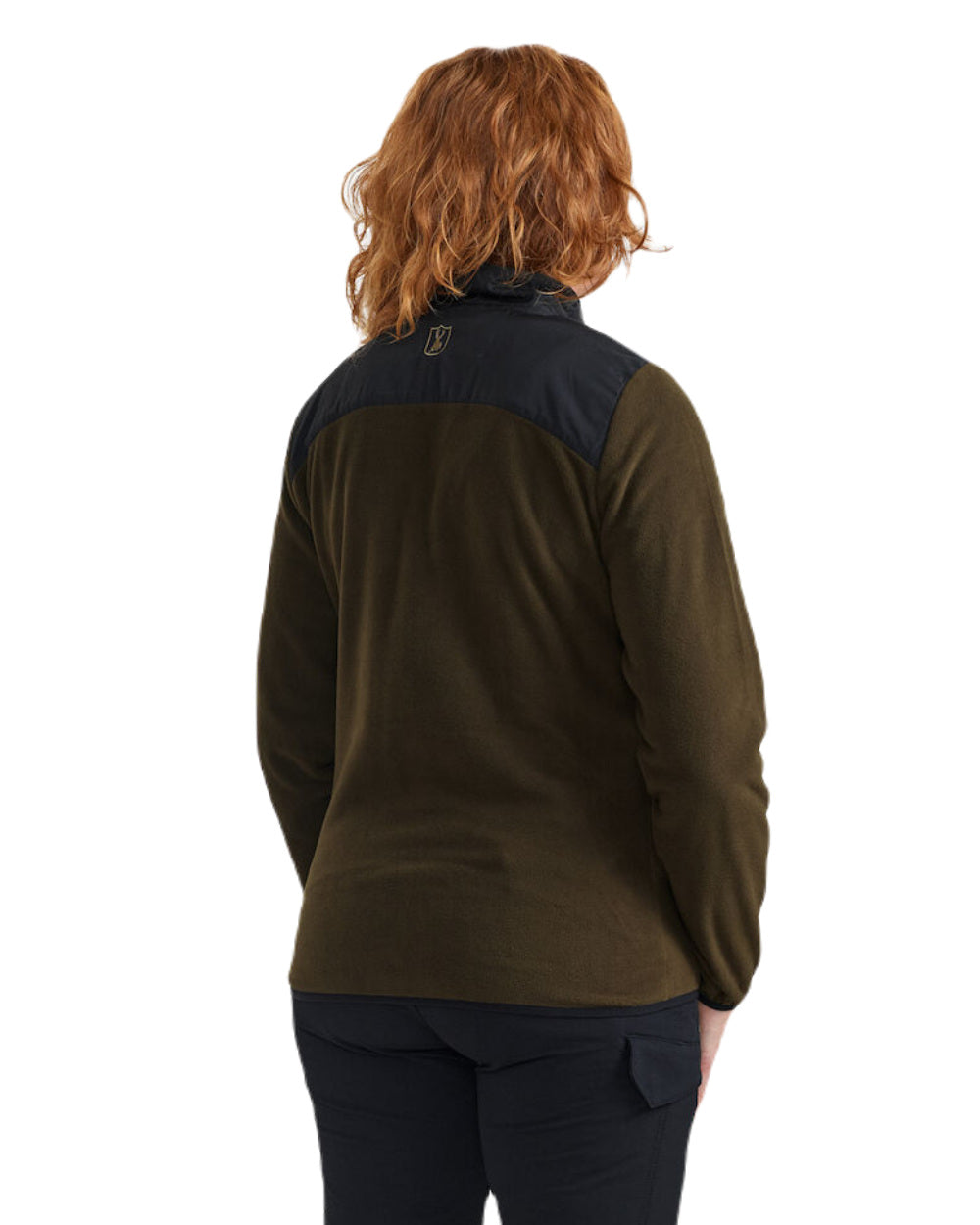 Chestnut Brown Coloured Deerhunter Lady Northward Fleece Jacket on white background #colour_chestnut-brown