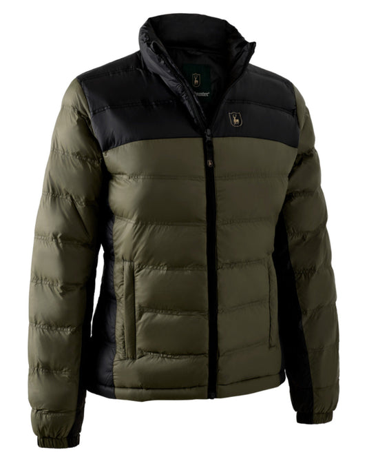Rifle Green coloured Deerhunter Lady Northward Padded Jacket on white background #colour_rifle-green