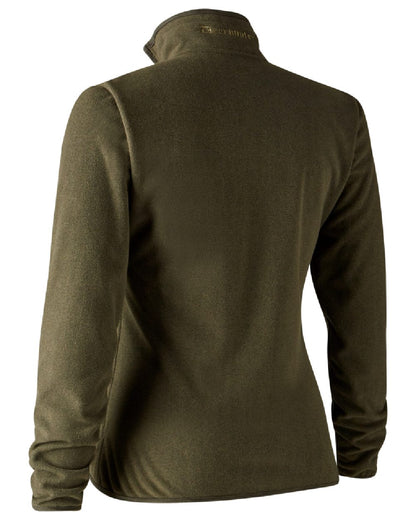 Green Orange coloured Deerhunter Lady Pam Reversible Bonded Fleece Jacket on white background #colour_green-orange