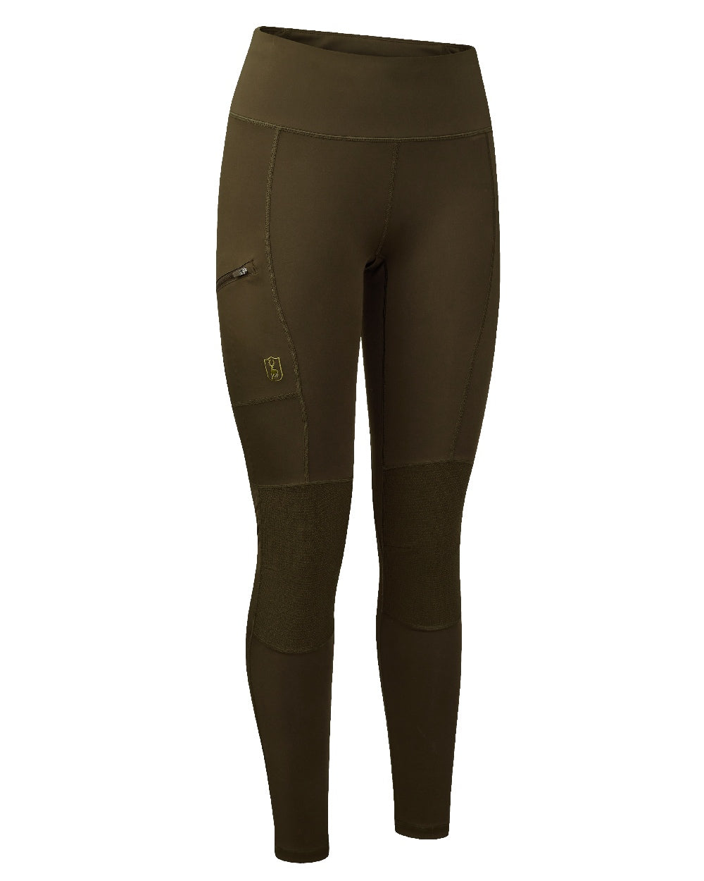 Art Green coloured Deerhunter Lady Reinforced Tights on white background #colour_art-green