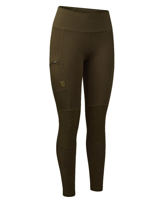 Art Green coloured Deerhunter Lady Reinforced Tights on white background #colour_art-green