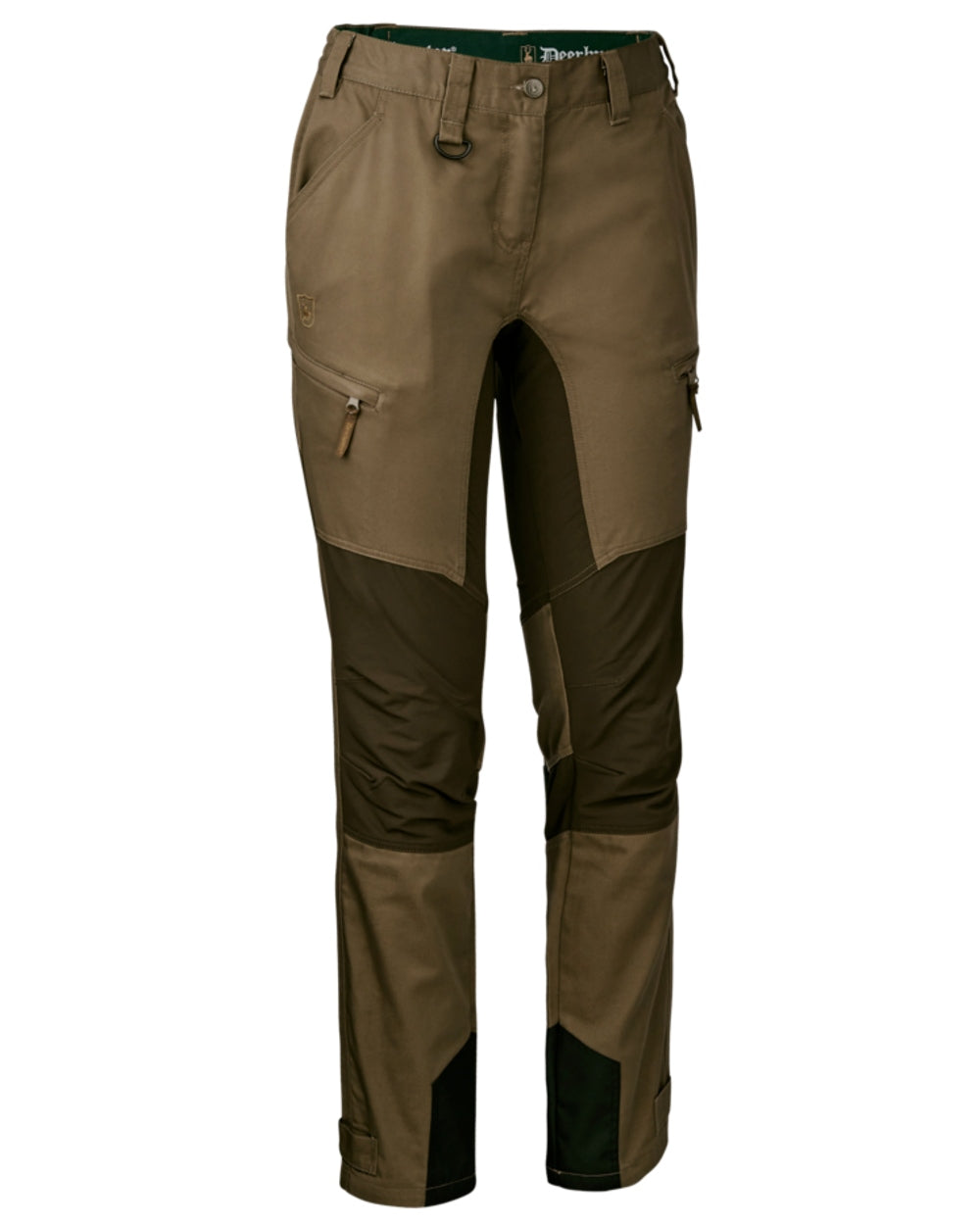 Driftwood coloured Deerhunter Lady Roja Trousers on white background #colour_driftwood