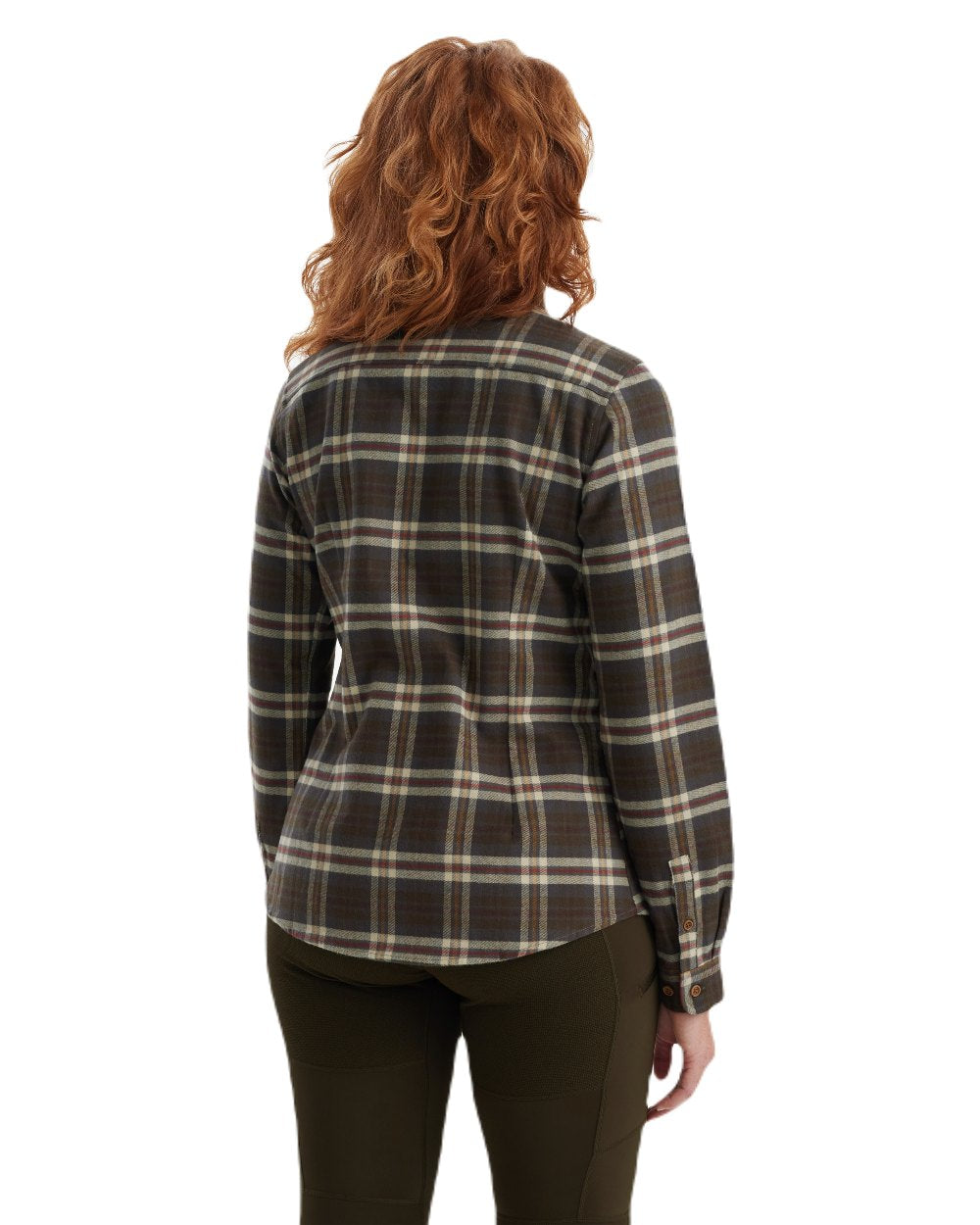 Yellow Check coloured Deerhunter Lady Ruby Shirt on white background #colour_yellow-check