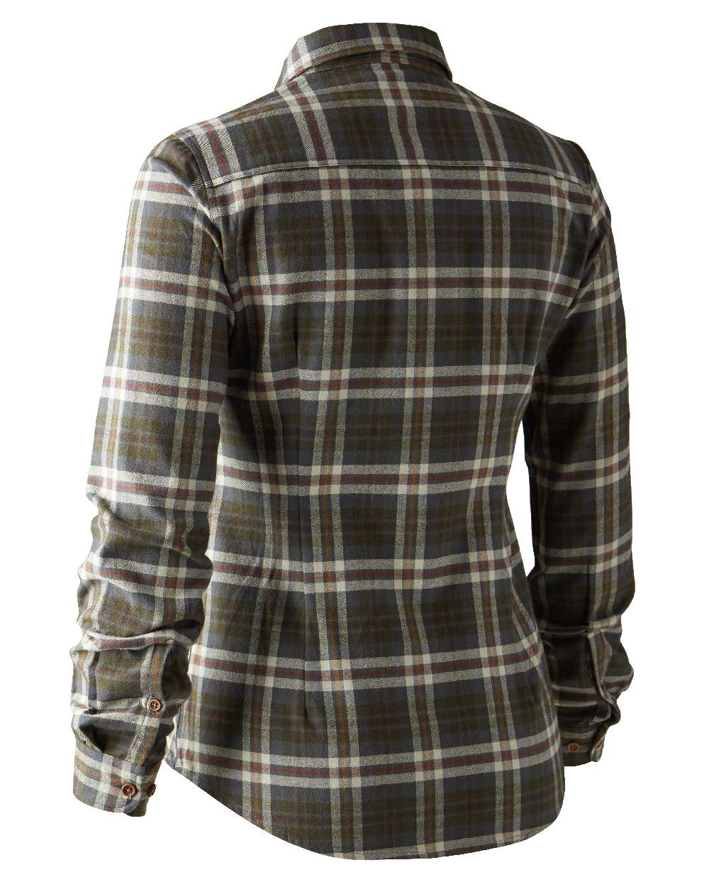 Yellow Check coloured Deerhunter Lady Ruby Shirt on white background #colour_yellow-check