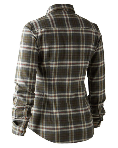 Yellow Check coloured Deerhunter Lady Ruby Shirt on white background #colour_yellow-check