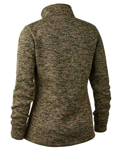 Butternut Melange coloured Deerhunter Lady Sarek Knitted Jacket on white background #colour_butternut-melange