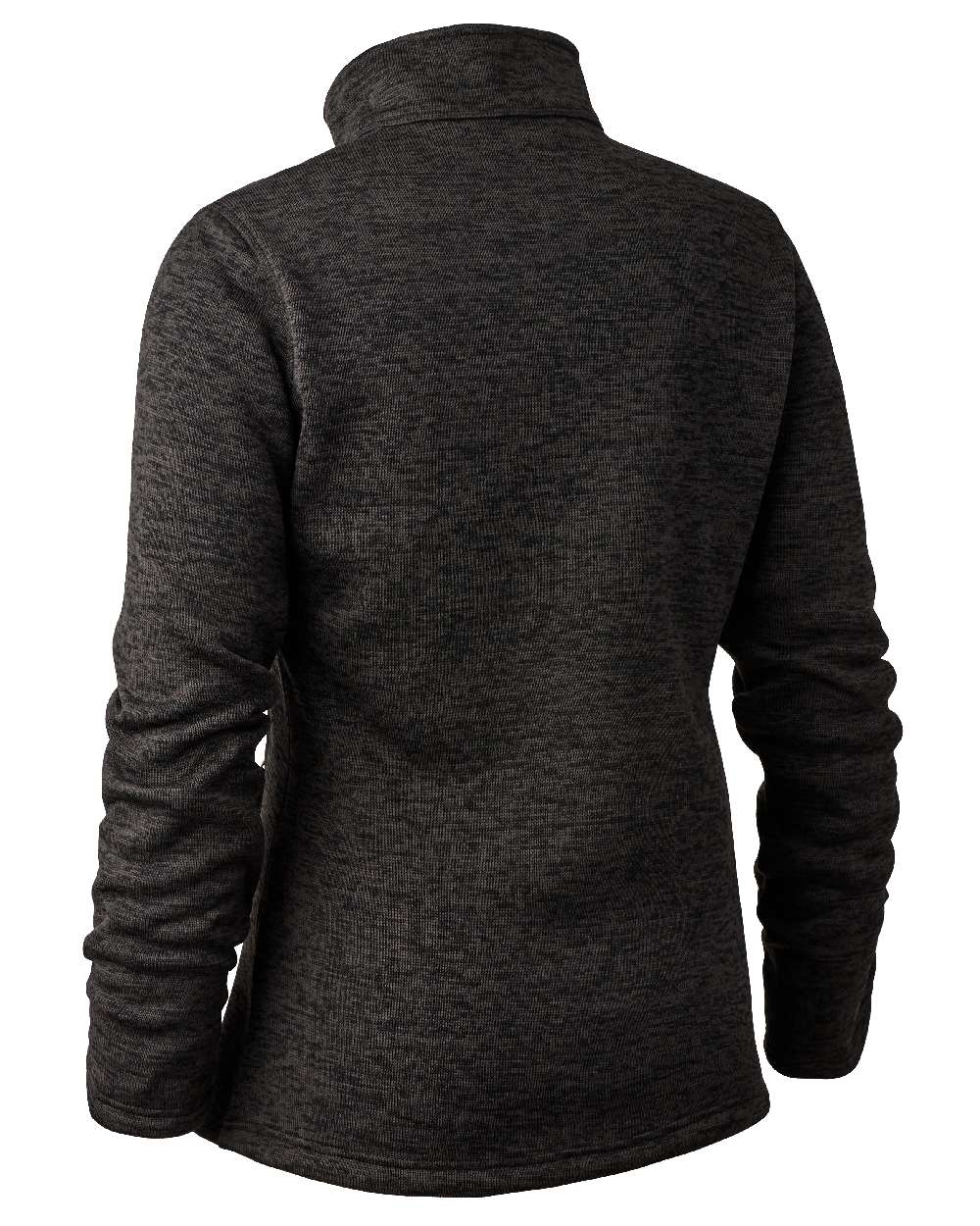 Dark Grey Melange coloured Deerhunter Lady Sarek Knitted Jacket on white background #colour_dark-grey-melange