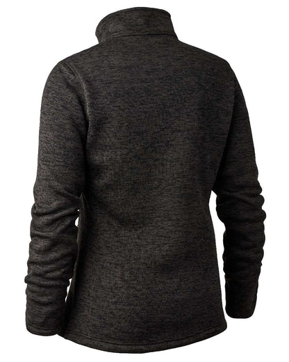 Dark Grey Melange coloured Deerhunter Lady Sarek Knitted Jacket on white background #colour_dark-grey-melange