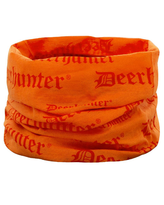 Orange coloured Deerhunter Logo Neck Tube on white background #colour_orange