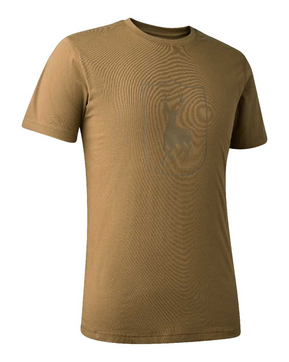 Butternut coloured Deerhunter Logo T-Shirt on white background #colour_butternut
