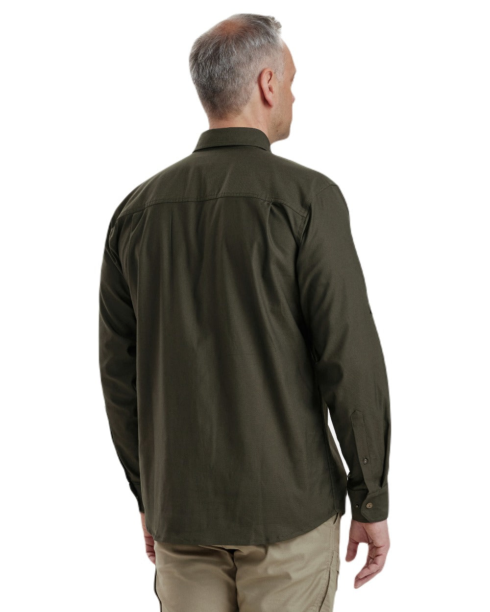 Forest Green coloured Deerhunter Matobo Shirt on white background #colour_forest-green
