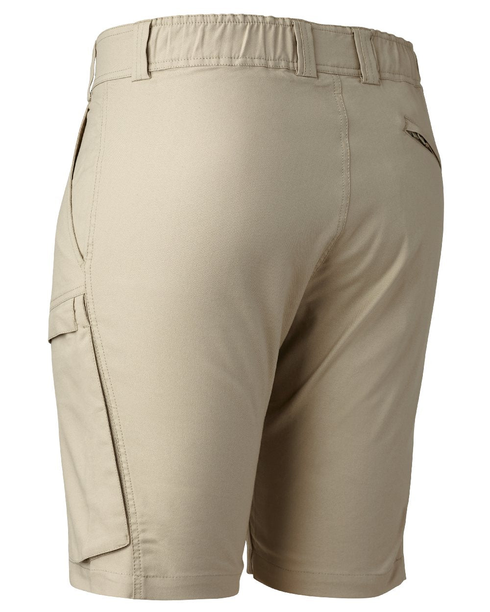 Beige coloured Deerhunter Matobo Shorts on white background #colour_beige