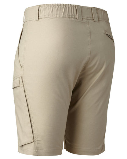 Beige coloured Deerhunter Matobo Shorts on white background #colour_beige
