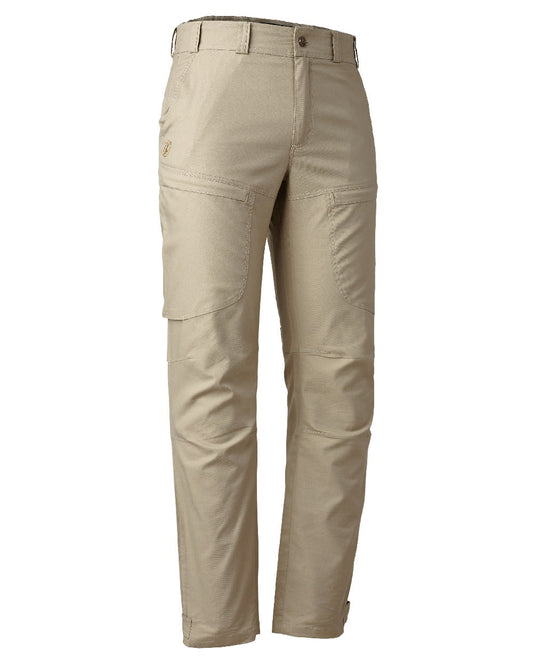 Beige coloured Deerhunter Matobo Trousers on white background #colour_beige