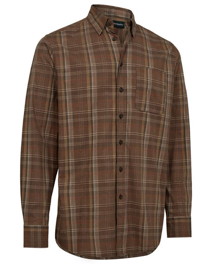 Green Check coloured Deerhunter Mens Ashton Shirt on white background #colour_green-check