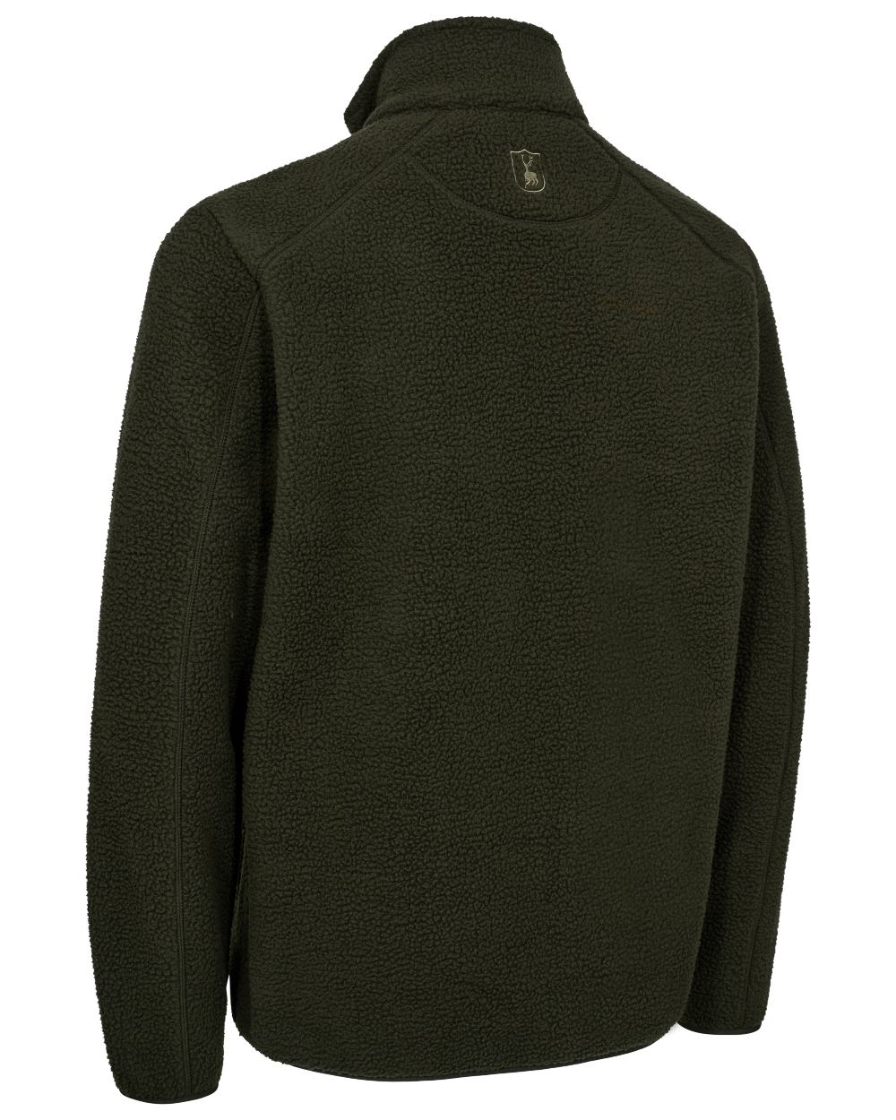 Forest Green coloured Deerhunter Mens Atlas Fleece Jacket on white background #colour_forest-green