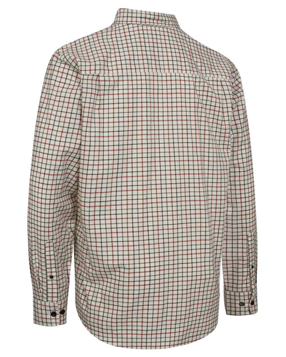 Orange Check coloured Deerhunter Gavin Shirt on white background #colour_orange-check
