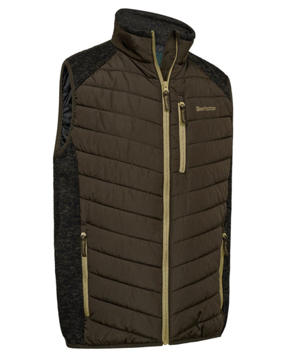 Fallen Leaf coloured Deerhunter Mens Moor Padded Waistcoat on white background #colour_fallen-leaf