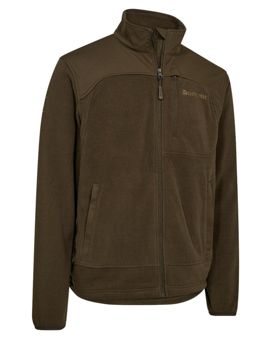 Art Green coloured Deerhunter Mens Muflon Pro Fleece Jacket on white background #colour_art-green