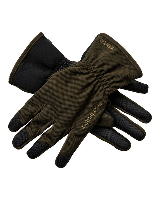 Art Green coloured Deerhunter Mens Muflon Pro Light Gloves on white background #colour_art-green