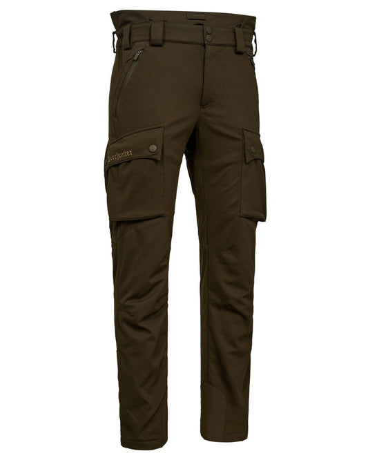 Art Green coloured Deerhunter Mens Muflon Pro Light Trousers on white background #colour_art-green