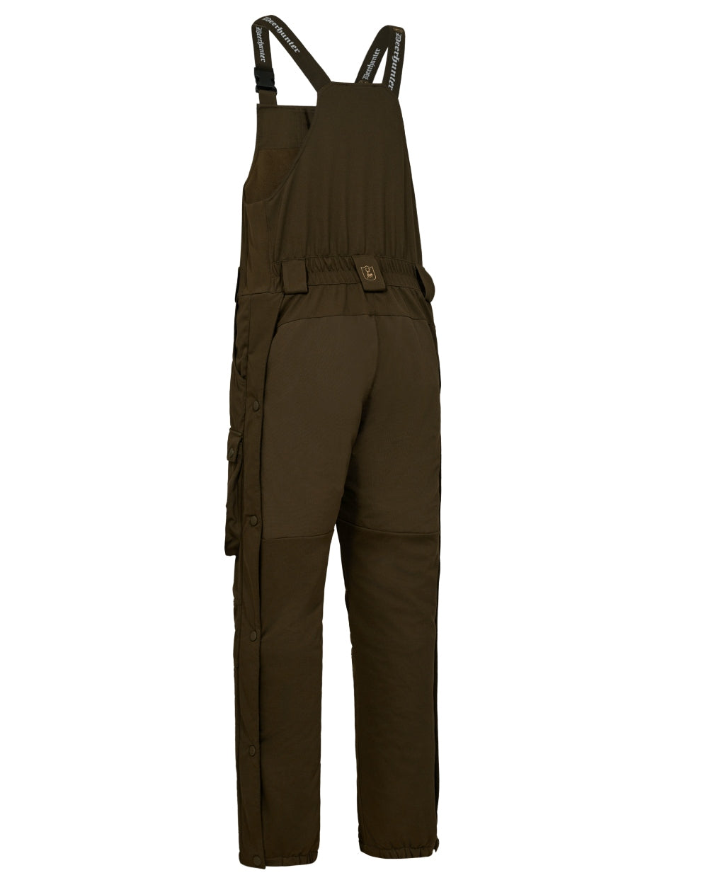 Art Green coloured Deerhunter Mens Muflon Pro Winter Bib Trousers on white background #colour_art-green