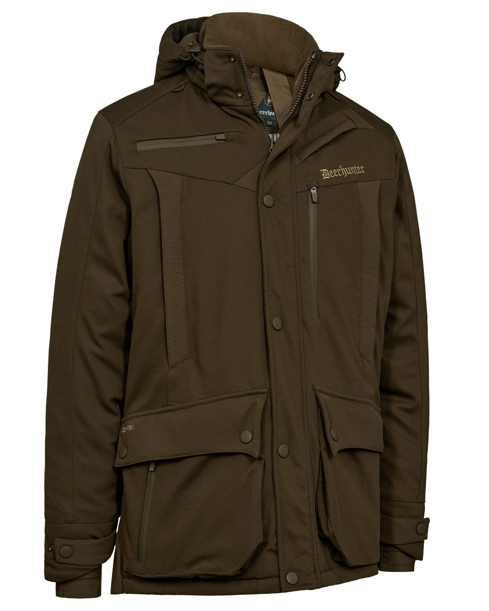 Art Green coloured Deerhunter Mens Muflon Pro Winter Jacket on white background #colour_art-green