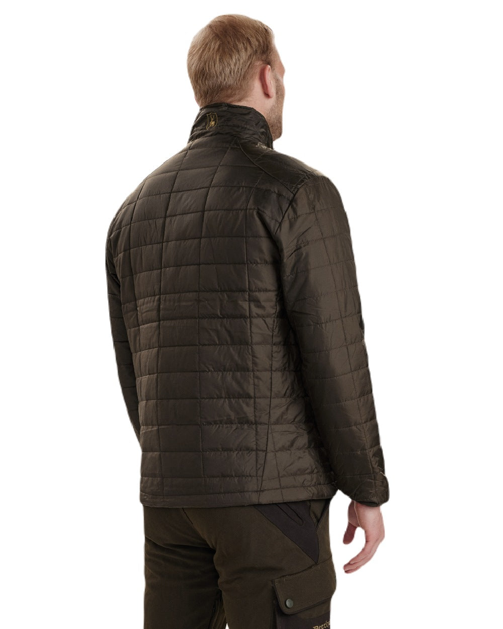 Wood coloured Deerhunter Muflon Packable Jacket on white background #colour_wood