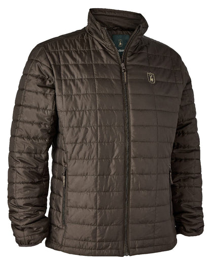 Wood coloured Deerhunter Muflon Packable Jacket on white background #colour_wood