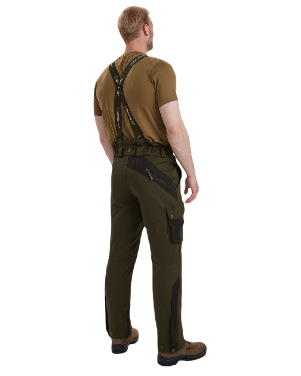 Art Green coloured Deerhunter Muflon Trousers on white background #colour_art-green