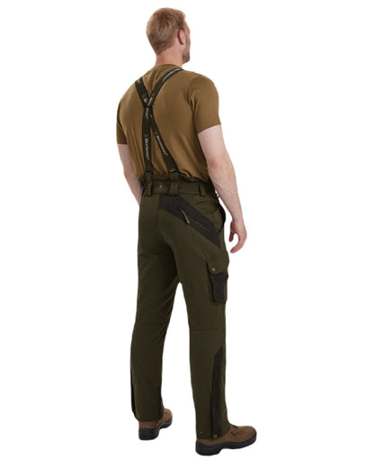 Art Green coloured Deerhunter Muflon Trousers on white background #colour_art-green