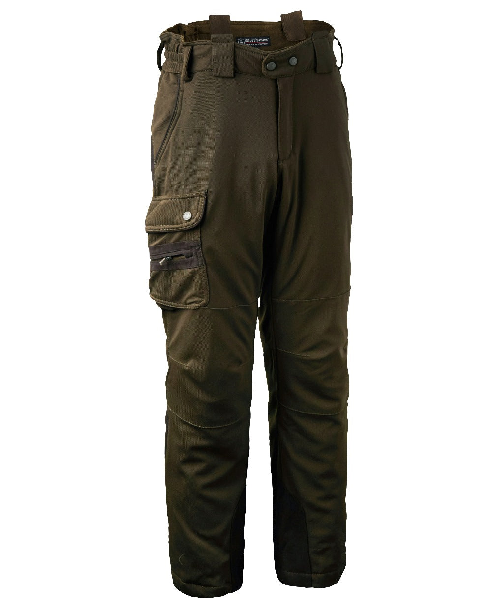 Art Green coloured Deerhunter Muflon Trousers on white background #colour_art-green