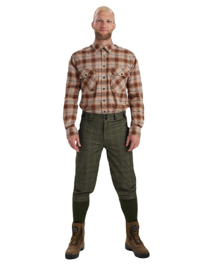 Turf coloured Deerhunter Pro Gamekeeper Breeks on white background #colour_turf
